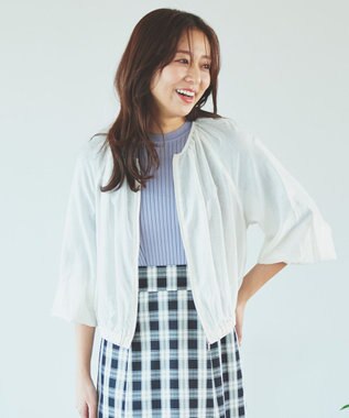  【洗える】シアー ブルゾン