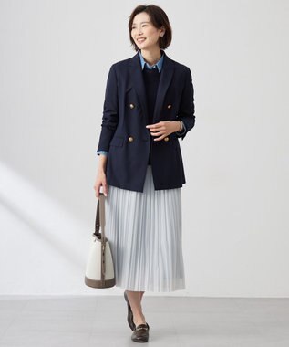 J.PRESS LADIES 【洗える】5ozバージラコンパクト デニムシャツ ユーズド系