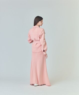 GRACE CONTINENTAL ニットワークジャケット ピンク