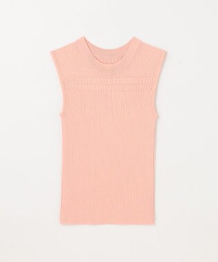 GRACE CONTINENTAL リブシアーニットトップ ピンク