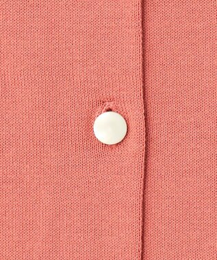 J.PRESS LADIES BASIC HT COTTON クルーネック カーディガン ローズピンク系