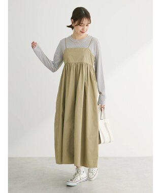 Green Parks ナイロンキャミワンピース Beige