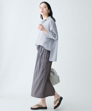 ANY 7daysデイリーリラックススカート グレーシャンブレー