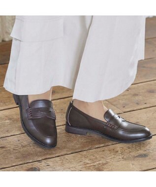 ing <ing>デザインコインローファー ダークブラウン