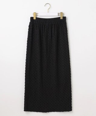 ANY SIS 【洗える】カットジャカードナロー スカート ブラック