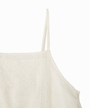 AMERICAN HOLIC シアー刺繍キャミワンピース（ペチコート付き） Ivory