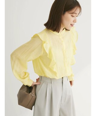 Green Parks フリルブラウス Yellow