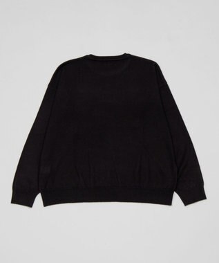 WEGO アクセ付きワンポイントニットプルオーバー（LS） ブラック