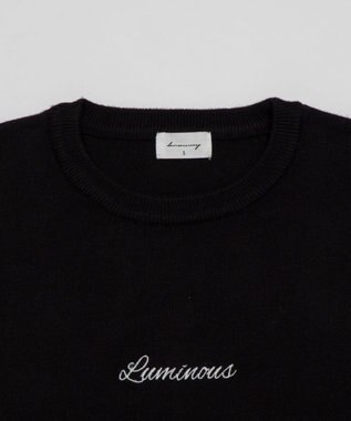 WEGO アクセ付きワンポイントニットプルオーバー（LS） ブラック