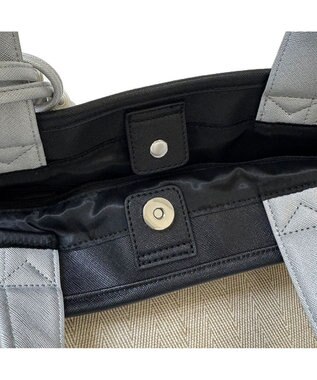 ROOTOTE 1071【幅広マチ】LT.デリ.ワイド.ツーカラー-B 02：ブラック×シルバー