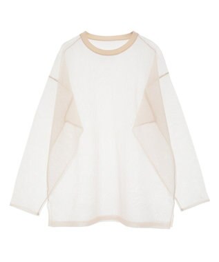 earth music&ecology シアールーズニットプルオーバー Pink Beige