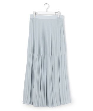 ICB L 【先行予約】ライトジョーゼットプリーツ スカート ライトデニム