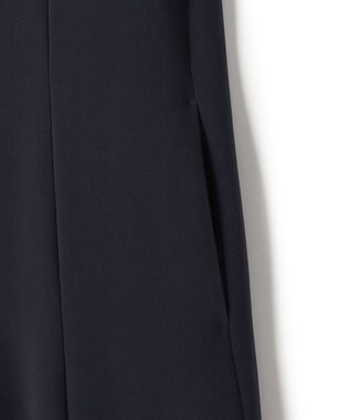 23区 【セットアップ対応/洗える】トリアセダブルジョーゼット 襟付き ワンピース ネイビー系