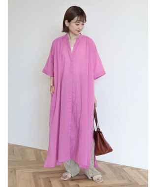 AMERICAN HOLIC ふんわりインドボイルロングワンピース Pink