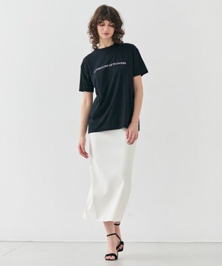 BEIGE， 【洗える】CASSIA / オリジナルロゴTシャツ Black