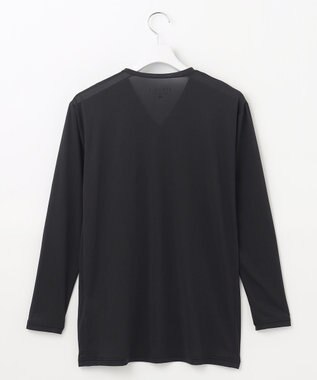 23区GOLF 【MEN】【吸水速乾/UVケア】30デニール 無地Vネックインナーシャツ ブラック系