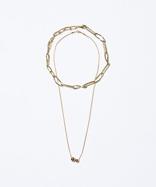 GRACE CONTINENTAL デザインチェーンネックレス ゴールド