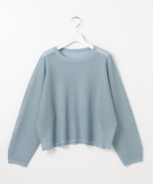 自由区 ライトメッシュ プルオーバー サックス