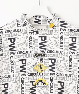 PW CIRCULUS 【UVカット / 吸水速乾 / 伸縮性抜群】【MEN】ＰＷロゴ＆チェックモックT ホワイト系5