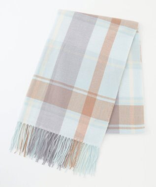 ANY SIS 【洗える】フワリーチェック ストール ミント