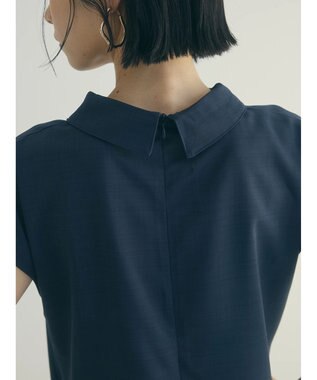 Green Parks armonia.襟付きフレアワンピース Navy
