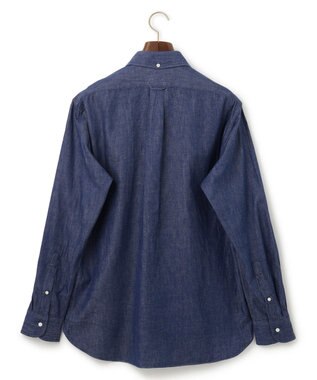J.PRESS MEN デニムルックツイル ボタンダウンシャツ ブルー系