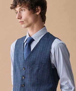  メランジシャンブレー【イタリア生地・日本製】メランジシャンブレーネクタイ