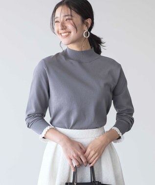 組曲 【2SET・WEB限定】パールボタン配色フリルツイン セット ライトグレー系