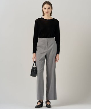 ICB L 【洗える】フロッキーベロア プルオーバー ブラック系