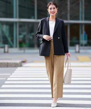 ANY SIS L ツイステッドクリアチノワイド パンツ ベージュ