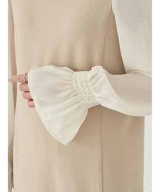 earth music&ecology ショルダードッキングワンピース Beige