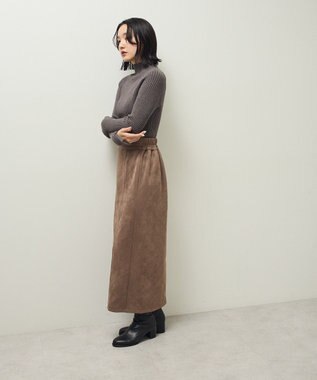 Green Parks ・Ｐｅｔｉｔ　Ｆｌｅｕｒ　ボトルネックリブニット Charcoal Gray