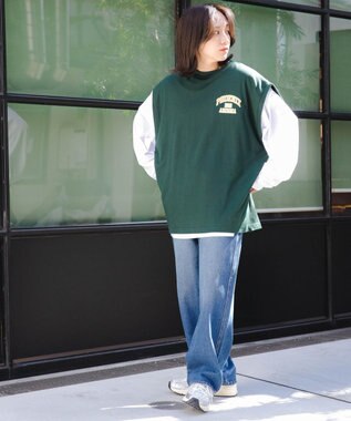 WEGO アンサンブルスウェットベストロンT ダークグリーン