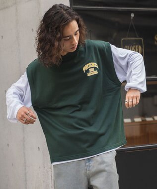 WEGO アンサンブルスウェットベストロンT ダークグリーン