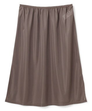 UNFILO L リネンレーヨン ノースリーブワンピース ブラウン