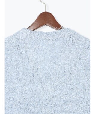 Te chichi 金釦ポケットシャギーニットベスト ブルー