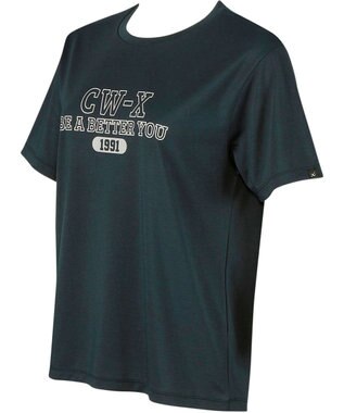 CW-X 【UNISEX】 CW-X トップス 3分袖 カジュアルＴシャツ 少しゆったりとした着用感 吸汗速乾 半袖 ユニセックス DLR105 /ワコール ダークブラウン