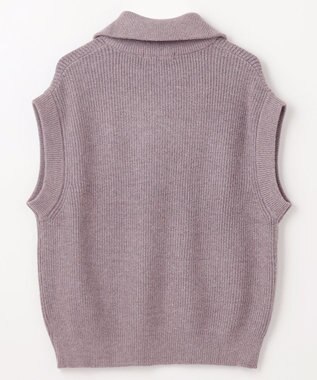 ANY ハーフジップニットベスト グレー