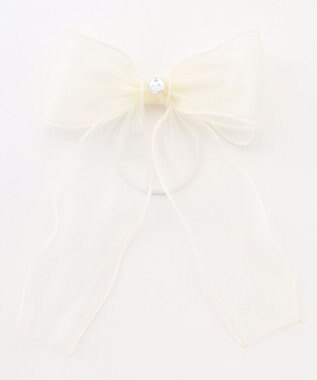 ANY KIDS オーガンジーリボンヘアポニー オフホワイト