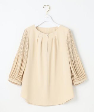 ANY SIS S 【洗える】プリーツスリーブ ブラウス ライトイエロー