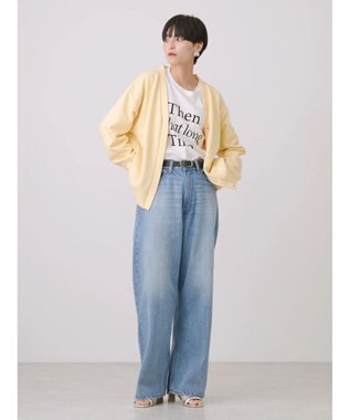 AMERICAN HOLIC 裏毛Ｖネックカーディガン Light Yellow