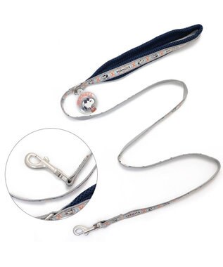 PET PARADISE 犬 スヌーピージョークール 反射 お揃い リード 【Ｍ~Ｌ】 青