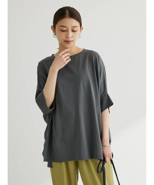 Green Parks ドルマンカット５分袖プルオーバー Gray