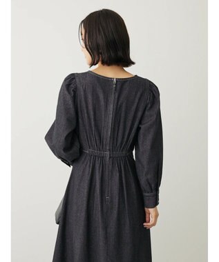 Green Parks ・ＥＬＥＮＣＡＲＥ　ＤＵＥウエストタックデニムワンピース Black