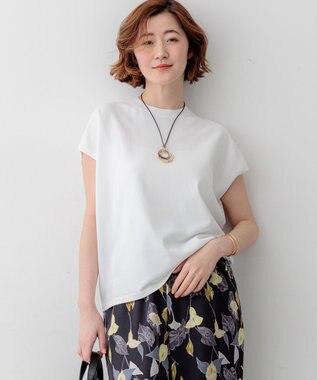 23区 L 【先行予約】レーヨンポリエステルストレッチ フレンチスリーブ ニット