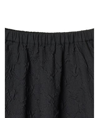 Green Parks ・ｆｕｒｒｙ　ｒａｔｅエンボスサイドタックフレアスカート Black