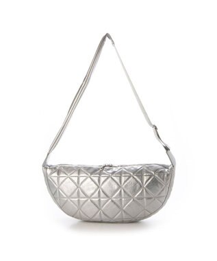 UNBILLION カシュカシュ cachecache / ソフト合皮キルティングハーフムーンショルダー シルバー