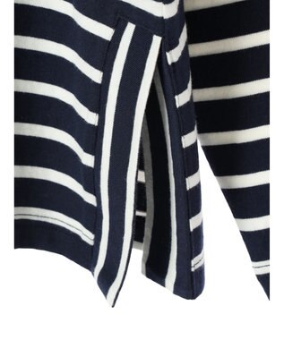 CRAFT STANDARD BOUTIQUE ボーダーサイドスリットプルオーバー Border Black