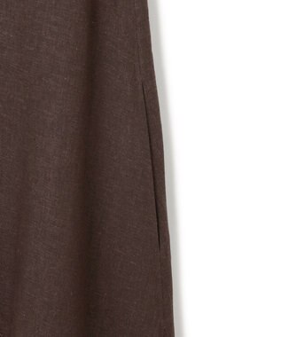 UNFILO L リネンレーヨン ノースリーブワンピース ブラウン