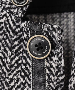 JOSEPH ABBOUD 【キングサイズ・洗える】ツィーディーフリース ブルゾン ブラック系